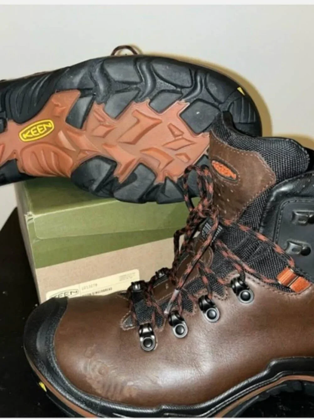 KEEN Mens 11, Brown Leather, Liberty Ridge WP Outdoor Hiking Boots, Made in USA